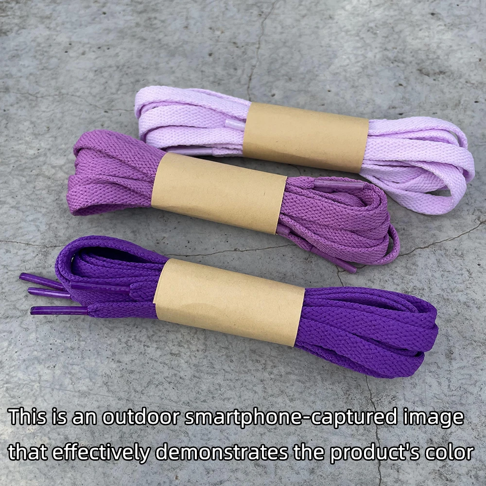 Flat Elastic Shoelaces for Women/Men 100/120/140/160cm Sneakers/Canvas Shoes Purple/Violet/Lavender