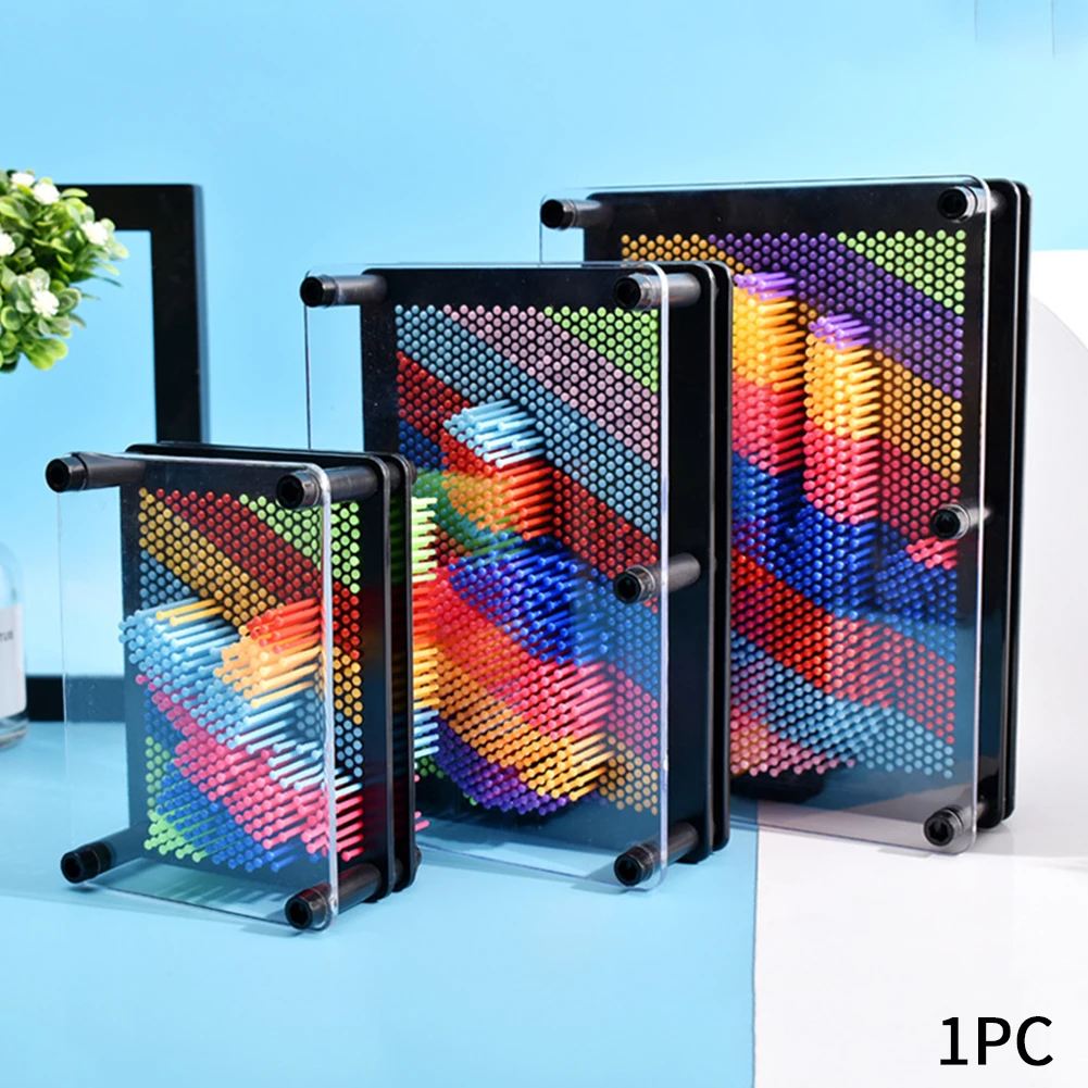 For Children Magic 3D Desktop Sculpture Classic Retro Game Gadget Pin Art Toy Novelty Toys