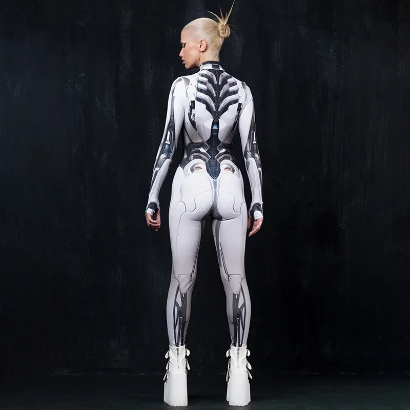 Fashion Mechanical Style Print Jumpsuits For Women One-Piece Semi-High Neckline With Long Sleeves Jumpsuit Women Y2k Jumpsuit 21 Fashion Mechanical Style Print Jumpsuits For Women One-Piece Semi-High Neckline With Long Sleeves Jumpsuit Women Y2k Jumpsuit
