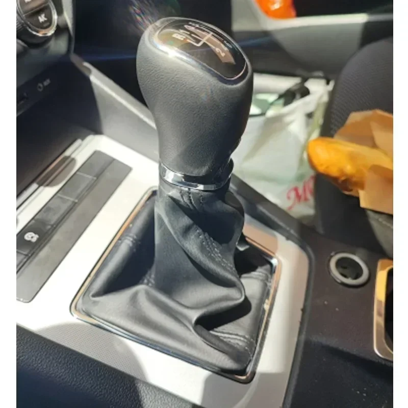 Gear Shift Knob Lever Leather Gearbox Stick Shifter For Skoda Superb Fabia Roomster Octavia Yeti Kamiq Karoq Rapid Scala Handle