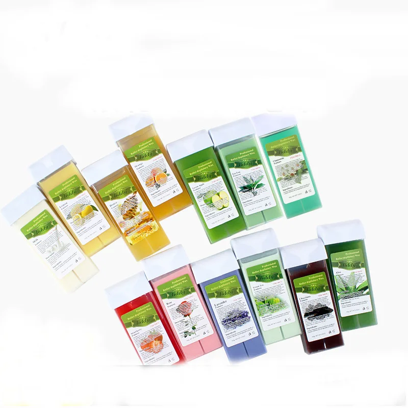 Depilatory Wax Cartridge Roll-On Skin Hair Removal Heater Waxing Cream 12 Flavor Roll-On Hot Wax All Types Skin For Women 100 g wax heater hair removal wax hard wax beans hair removal tool beauty wax