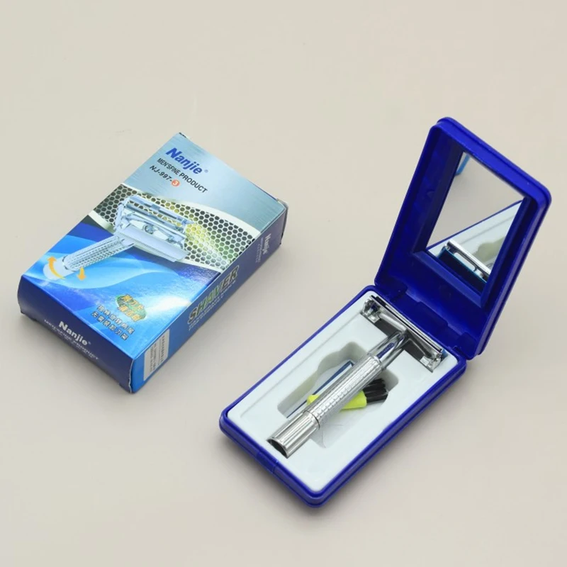 Double Edge Classic Safety Razor Manual Men Beard Shaver Shaving Straight Razor Cut Throat Kit Trimmer Knife