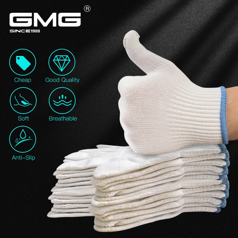 12 Pairs Work Gloves Safety Protective Hand Breathable Anti Slip Soft