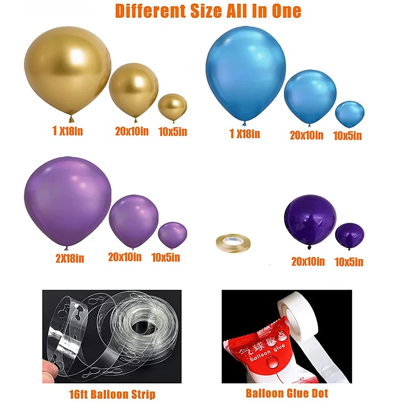 different size balloons