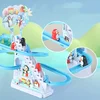 Penguin Race Set Penguin Slide Playset LED Flashing Lights Racing Track Game Set Penguin Stair Climbing Toys Kids Holiday Gift 1