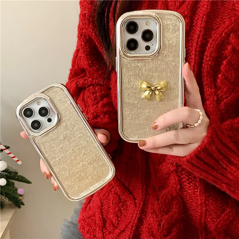 

Fashion Luxury 3D Auratus Dowknot Mobile Phone Case For IPhone12 12Pro 12ProMax 13 13ProMax 14 14Pro 14ProMax 15 15Pro 15ProMax