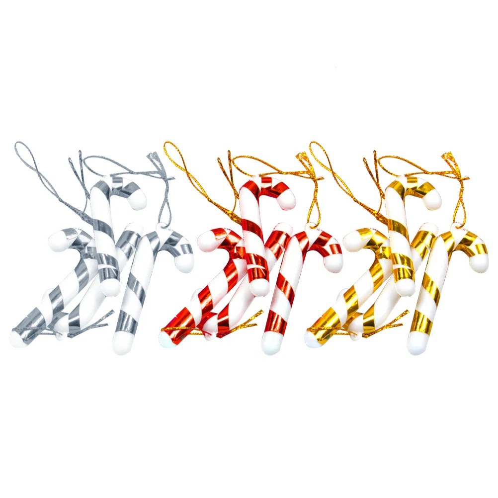 

24pcs Candy Canes Ornaments Christmas Tree Hanging Decorations Party Favors Supplies (Assorted Colors)