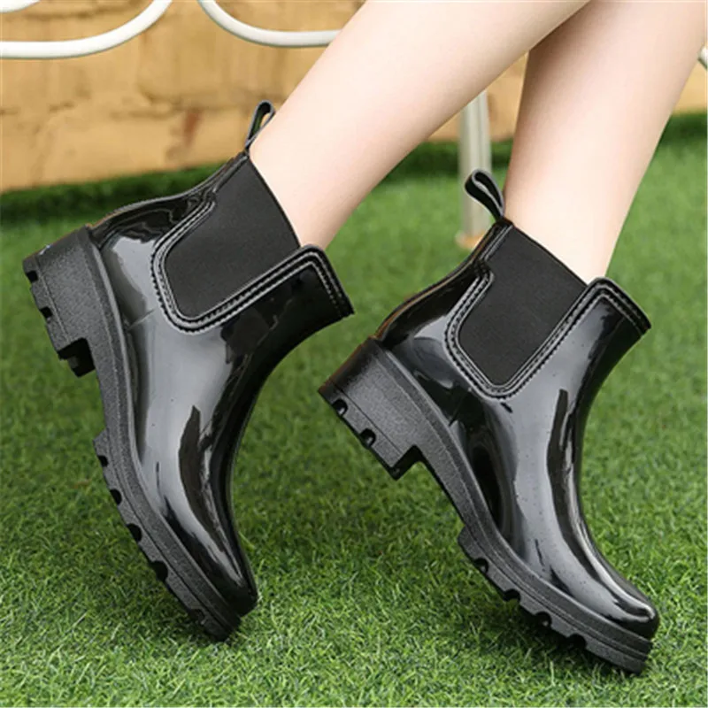 HOT Rain Boots Rubber Ankle Boots Uk Women's Rain Boots