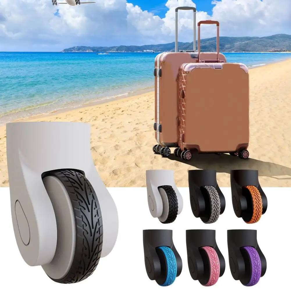 

8 Pcs Luggage Wheel Covers Reduce Noise Non-slip Luggage Caster Protective Covers Wheel Protectors Luggage Wheel Accessories