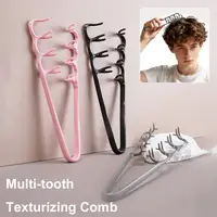 Peigne texturant volumateur, peigne à dents larges pour salon, peigne coiffant pour cheveux bouclés et volumineux, pour la séparation des mèches et la création de frange, pour salon et usage domestique 2