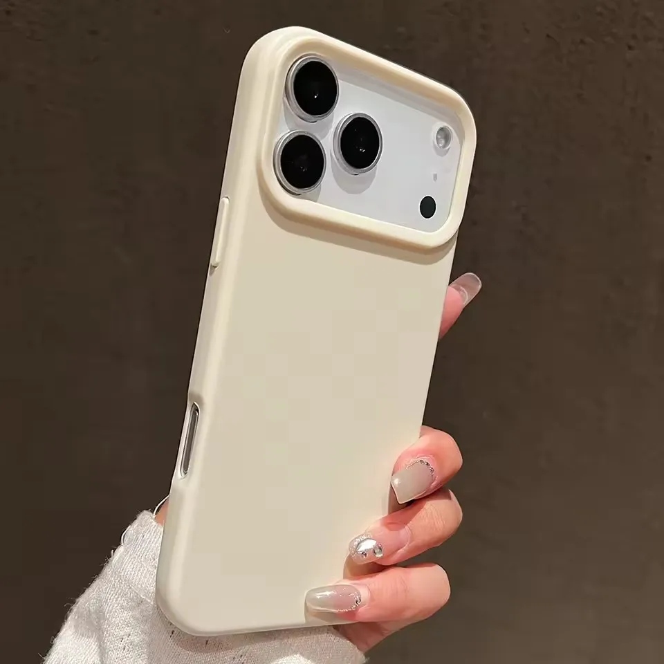 Sleek Silicone Shockproof Fashion Phone Case - Solid Color Bumper Back Cover