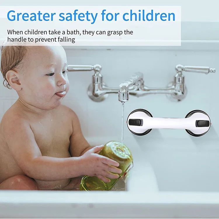 Bathtub Armrest Bathroom Armrest Strong Suction Cup Handle Elderly and Children's Armrest Anti Drop Handle Bath Tub Accessories