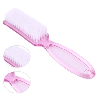 4Pcs Transparent Nail Brush Cleaning Brushes Plastic Handle Grip Multifunctional Brush Cleaner Scrubbing Pedicure For Manicure 2