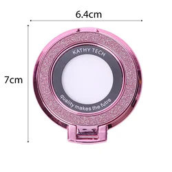 Universal Rotatable Glitter Ring Grip and Stand (Pink)