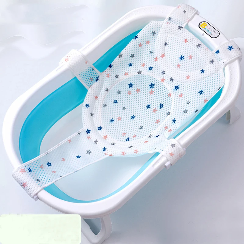 Baby Bath Cushion Pad Newborn Bathtub Mat Infant Bath Supporter Net Baby Universal Nonslip Floating Bathing Tub Shower Mesh Seat