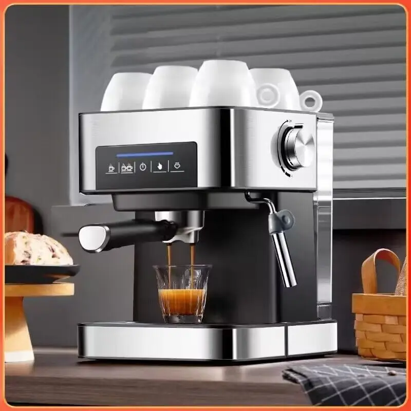 Small Espresso Machine Household Semi-automatic Coffee Makers 20Bar High Pressure Extraction Steam To Beat Milk Foam uap tekanan tinggi buih susu 20bar mesin kopi espresso italia listrik rumah mesin kopi portabel kapsul semi otomatis coffee