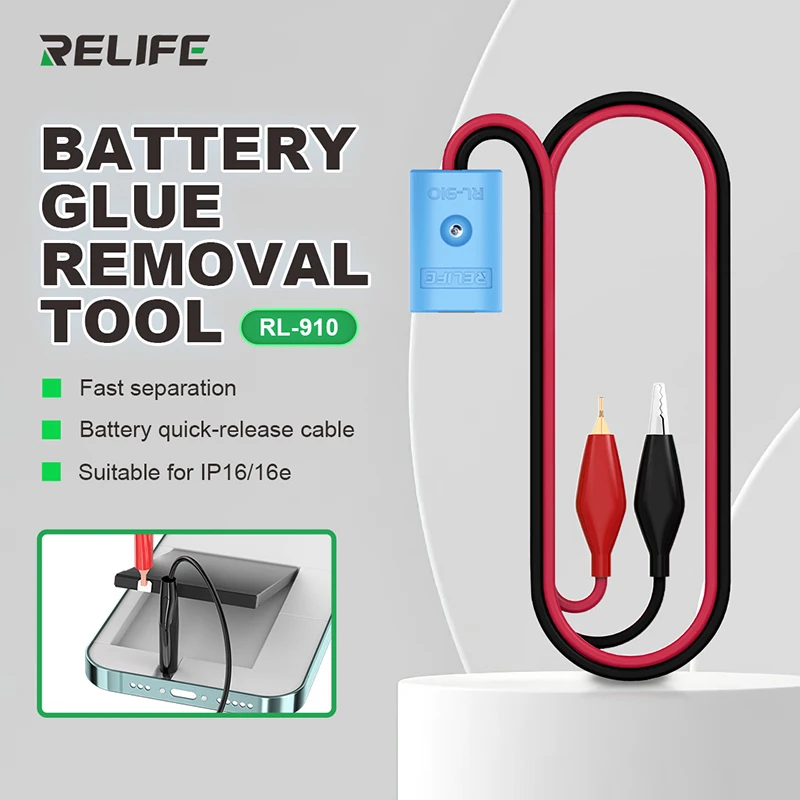 RELIFE RL-910 Werkzeug zum Entfernen von Batteriekleber, schnelle Trennung, geeignet für Reparaturwerkzeuge zum Entfernen von Batterierleber der IP16-Serie