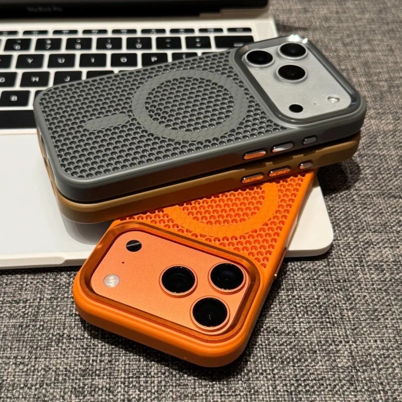 Breathable Magnetic Mesh Phone Case with Magsafe Wireless Charging Compatibility