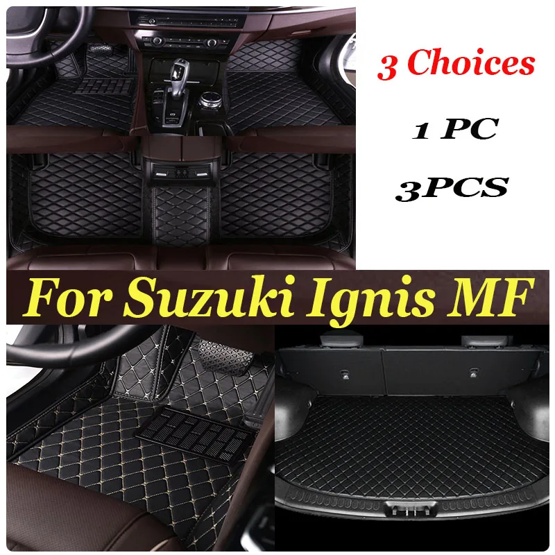 

Car Mats For Suzuki Ignis MF 2016 2017 2018 2019 Leather Floor Mat Durable Rugs Carpet Pad Set Car Accessories Interior Parts