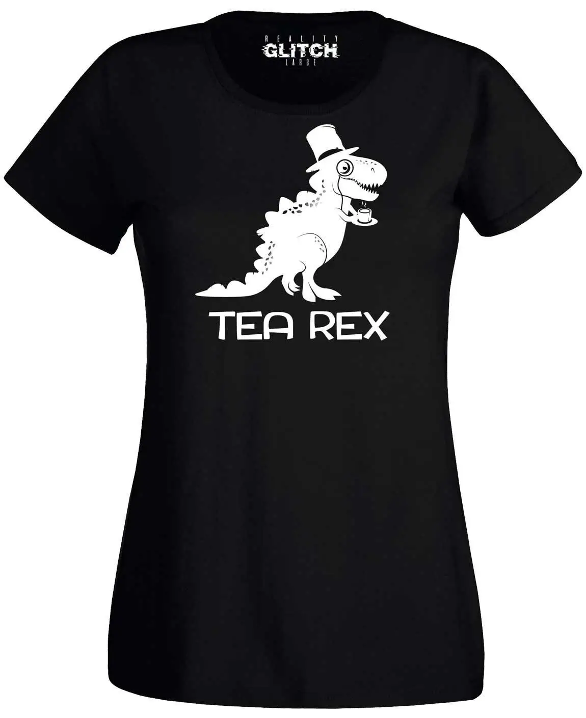 Maglietta Da Donna Tea Rex Dinosaur English Funny Drinking Pendoric