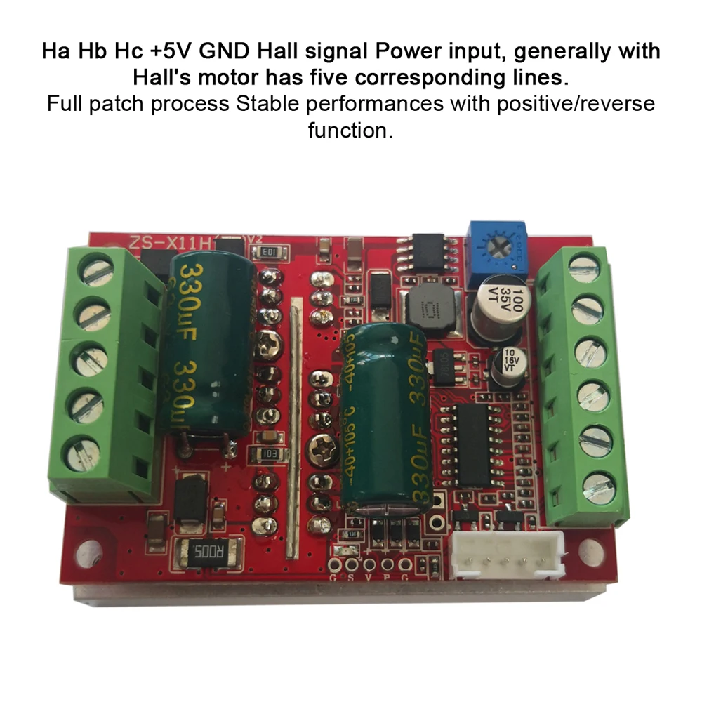 400W Motor Control Driver Board DC 6-60V BLDC 3 Phase DC Brushless Electric Motor Speed Controller Hall Sensor Driver Module