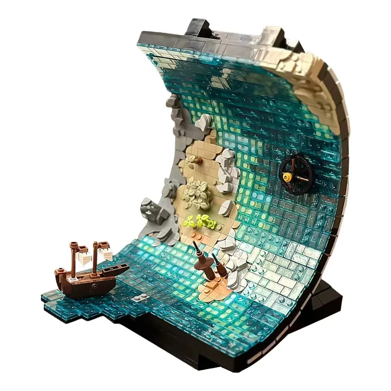 Bebricks MOC Series Building Blocks Toy A1393 3D Art Grand Voyage Series Building Brick for Block Show Exhibition
