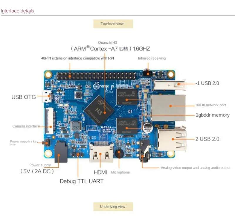 コンピューター開発ボードフルh3チップオープンソースプログラミングマイクロラーニングボード