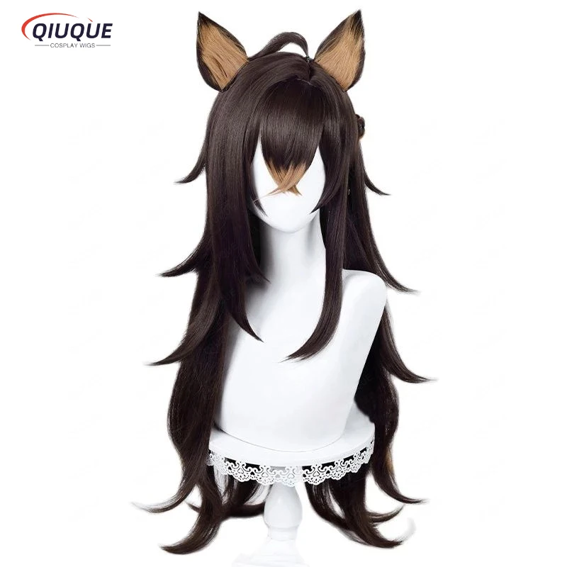 Dehya Cosplay Wig Game Impact Sumeru  80cm Long Heat Resistant Synthetic Hair Anime Halloween Party Wigs Ear + Wig Cap danganronpa hinata hajime wig cosplay costume super dangan ronpa 2 heat resistant synthetic hair men carnival party wigs