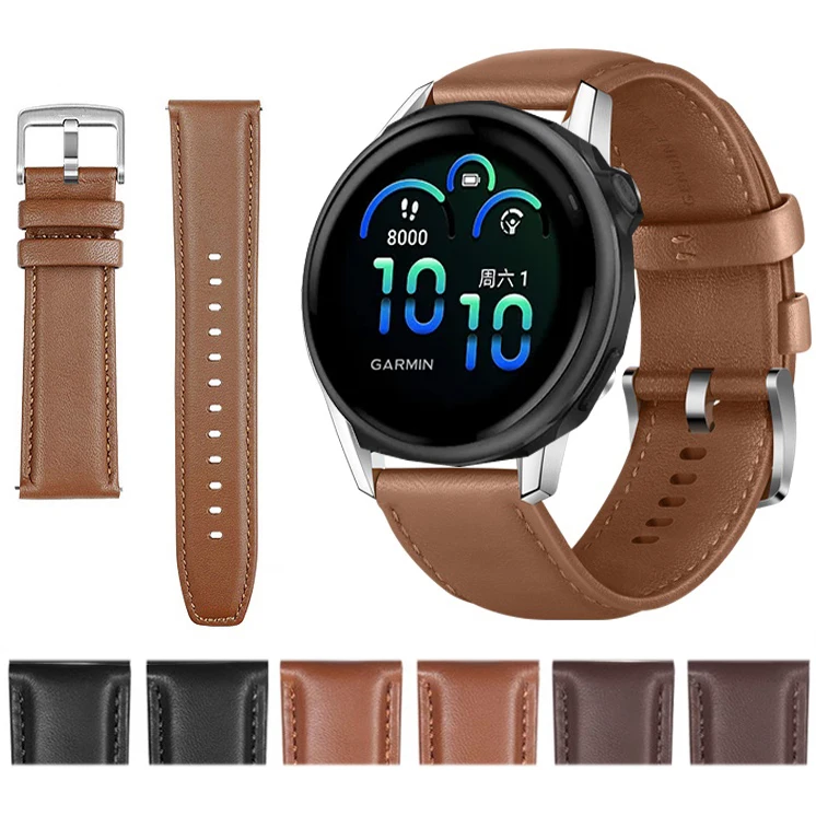 Premium Genuine Leather Watchband with Steel Pin Buckle - High-Quality Wrist Belt Bracelet, Available in 22mm and 20mm