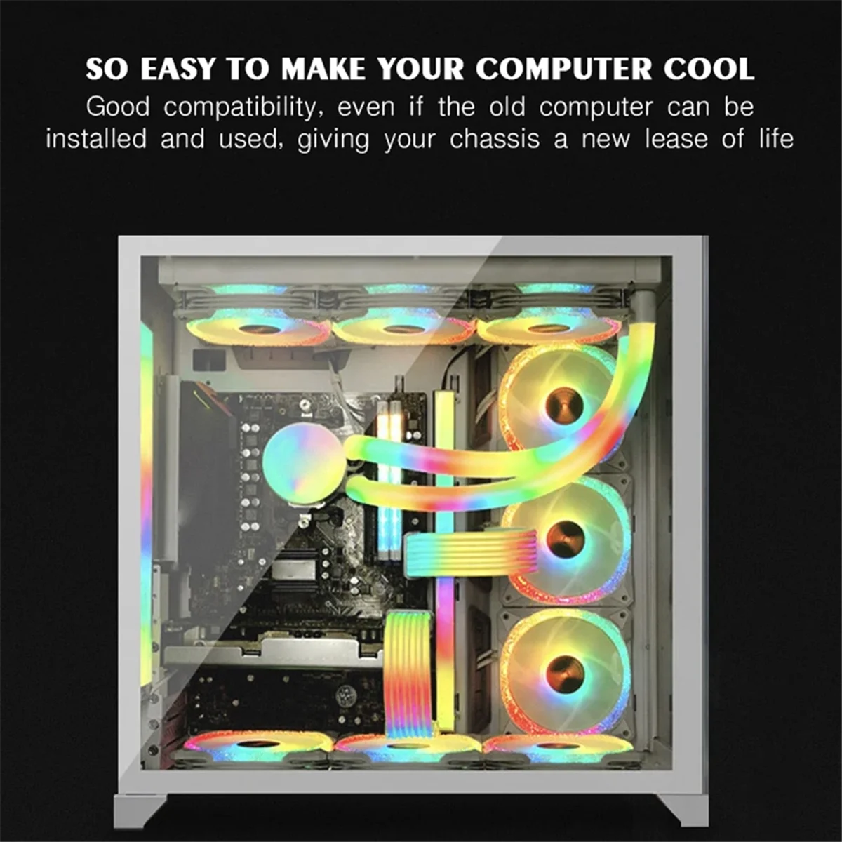 M07K RGB LED Strip ARGB Sync Board for Computer Power Supply ATX 24PIN GPU Graphics Card 8Pin Cable Case X8