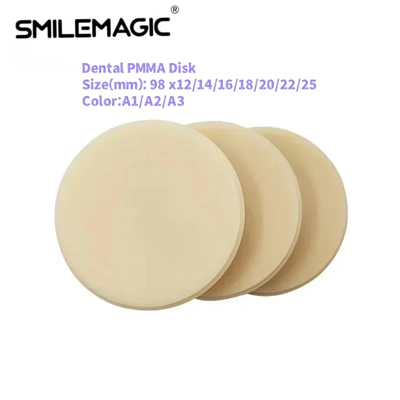 monolayer-pmma-block-dental-lab-material-resin-disc-for-cam-cad-open-system-98mm-a1-a2-a3-a35-b1-b2-bl1-colors