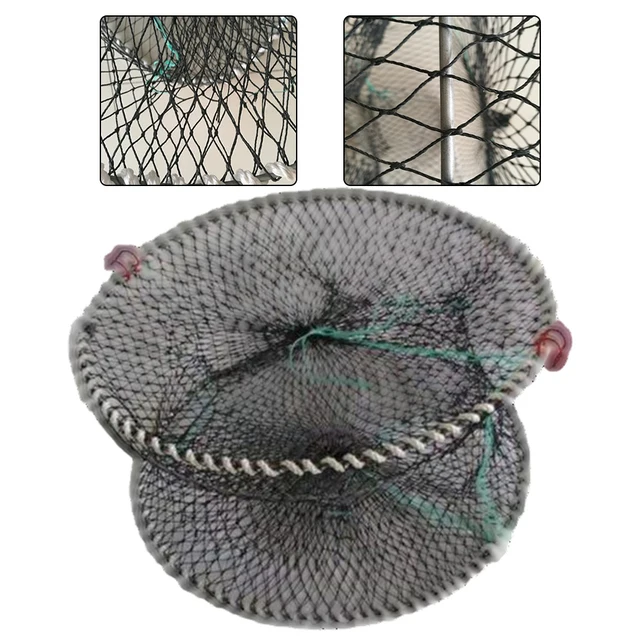 Foldable Portable Crab Cage - Spring-Assisted Fishing Net Trap Perfect For Crabs Shrimp And Bait Storage 5