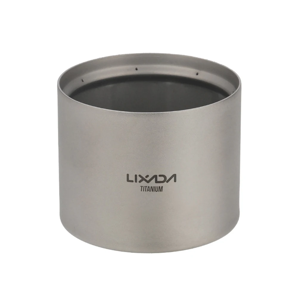 Lixada Mini Alcohol Stove Lightweight Titanium Liquid Spirit Alcohol Stove Furnace with Cross Stand Rack for Outdoor Camping