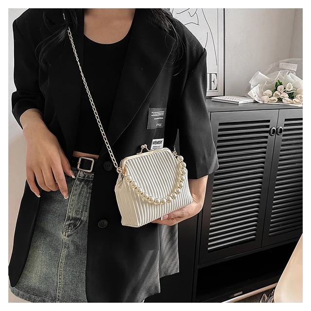 Metal Frame Luxury Handbag And Purse Ladys Evening Clutch Purse Clip Bag  Quilted Women's Shoulder Bag Woman Corssbody Bags 2022