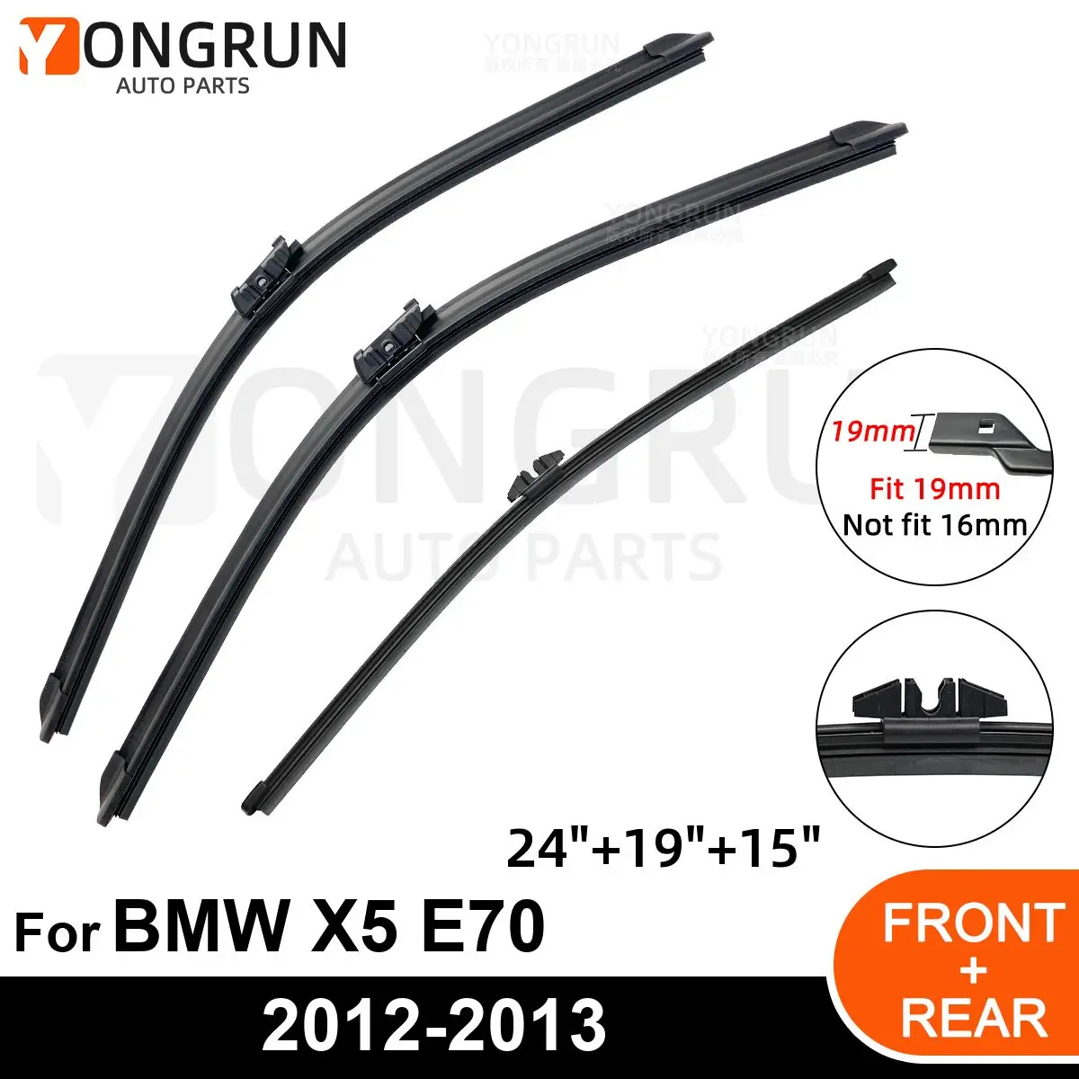 

Щетка стеклоочистителя для BMW X5 E70 24 19 15 дюймов 2012 - 2013 2012 2013