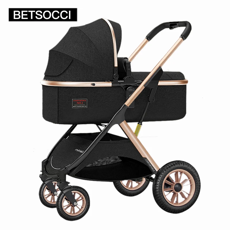 

BETSOCCI Детские коляски 2 в 1 детская коляска может сидеть, наклон, светильник Складная коляска, высокая пейзаж, двусторонний амортизатор для новорожденной девочки, детская коляска Бесплатная доставка