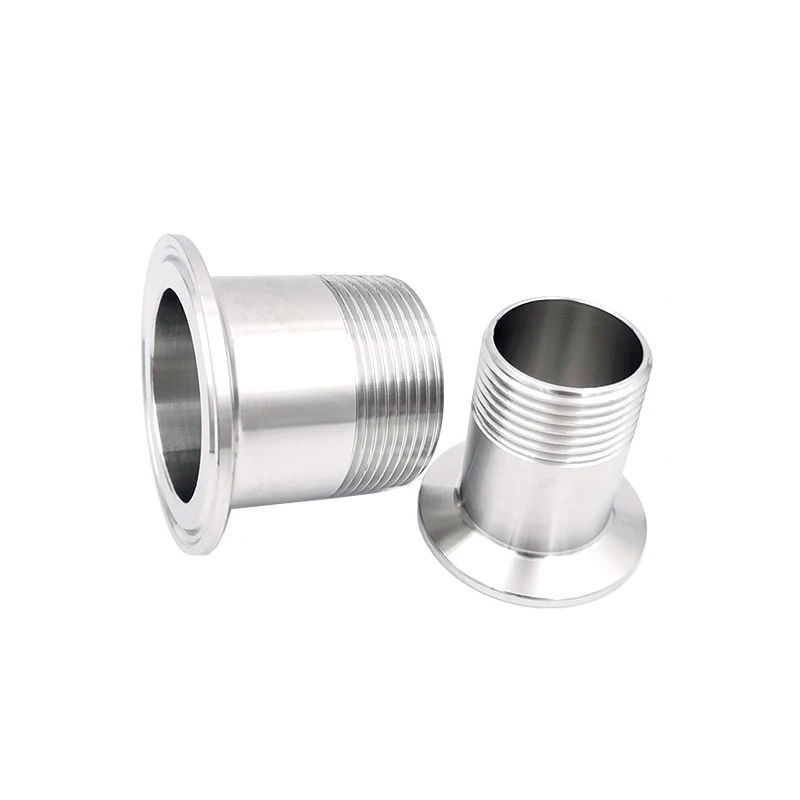 Sanitary Stainless Steel Quick Installation Tri-Clamp Male Thread Union Chuck Food Grade Connector Joint