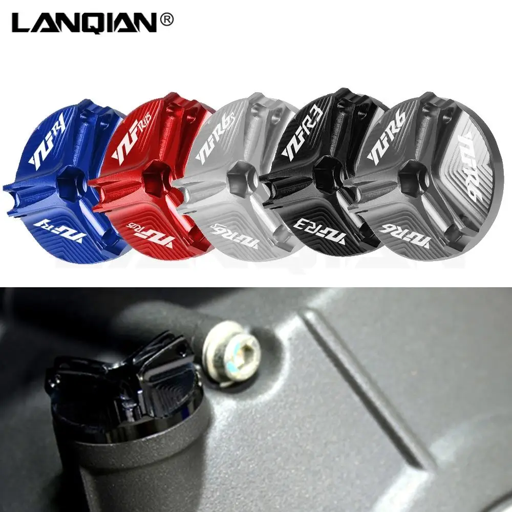

For Yamaha YZF R1 R3 R6 R1M R6S R125 R25 Motorcycle Aluminum Engine Oil Filter Cup Plug Cover Screw YZF-R1 YZF-R3 YZF-R6 YZFR125