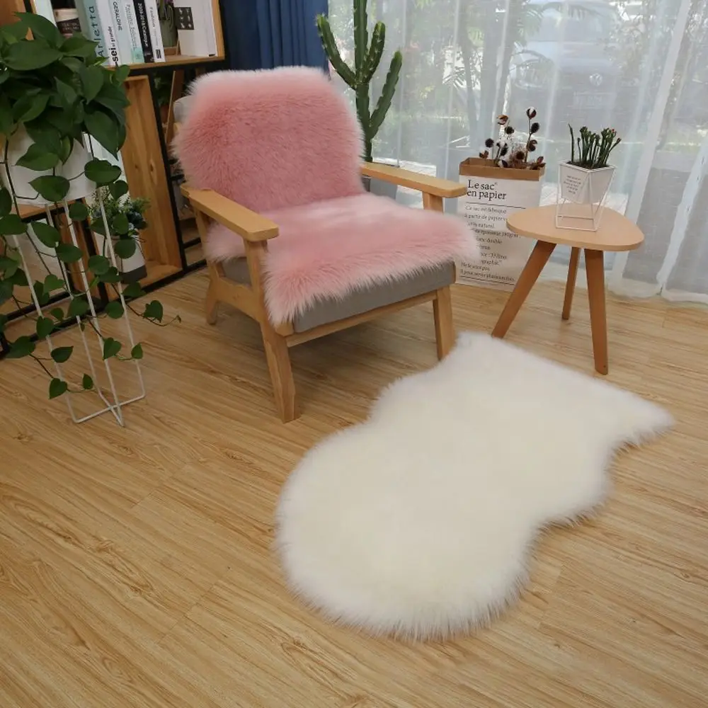 

New Washable Long Hair Carpet Floor Protection Fluffy Shaggy Bedroom Mats Soft Rugs Sheepskin Rug Faux Fur