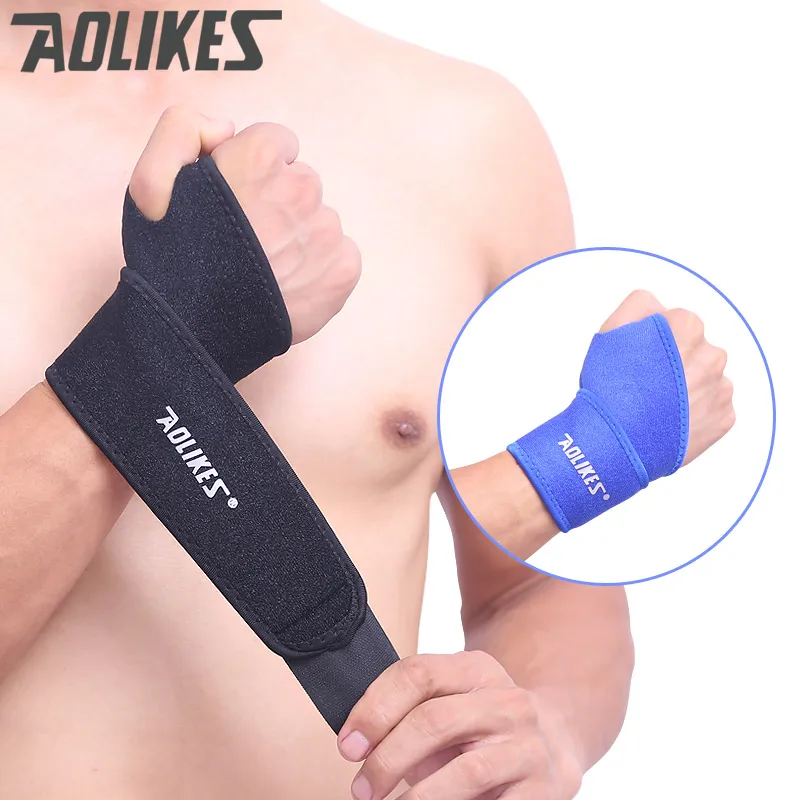 

AOLIKES Gym Wrist Bands Sports Wrist Support Straps hand Wraps for Weight Lifting Protector GYM recommeded Neoprene ourdoor