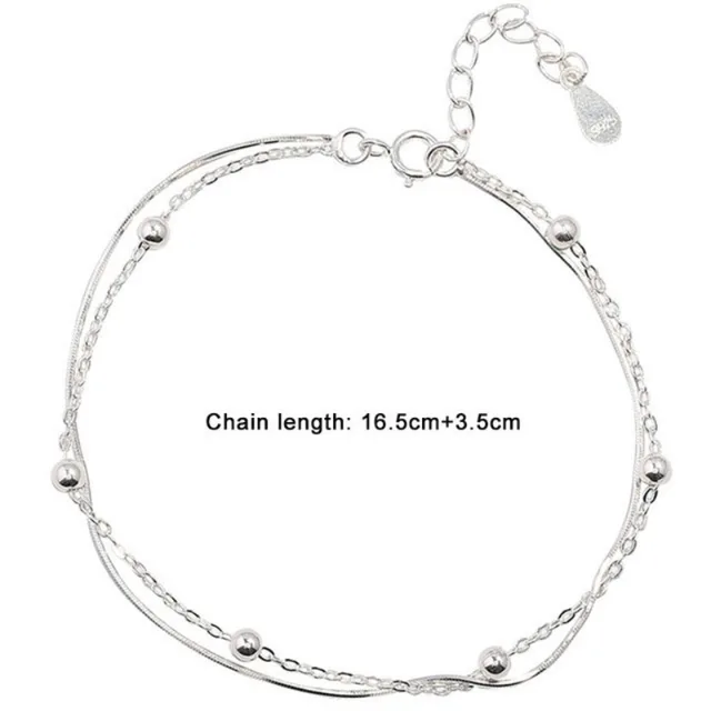 Silver lucky bracelets with a round ball shape