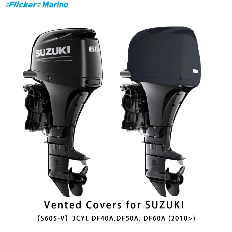 Flickermarine Ventilation Covers for Suzuki 60hp Outboard Engines DF40A,DF50A,DF60A(2010)