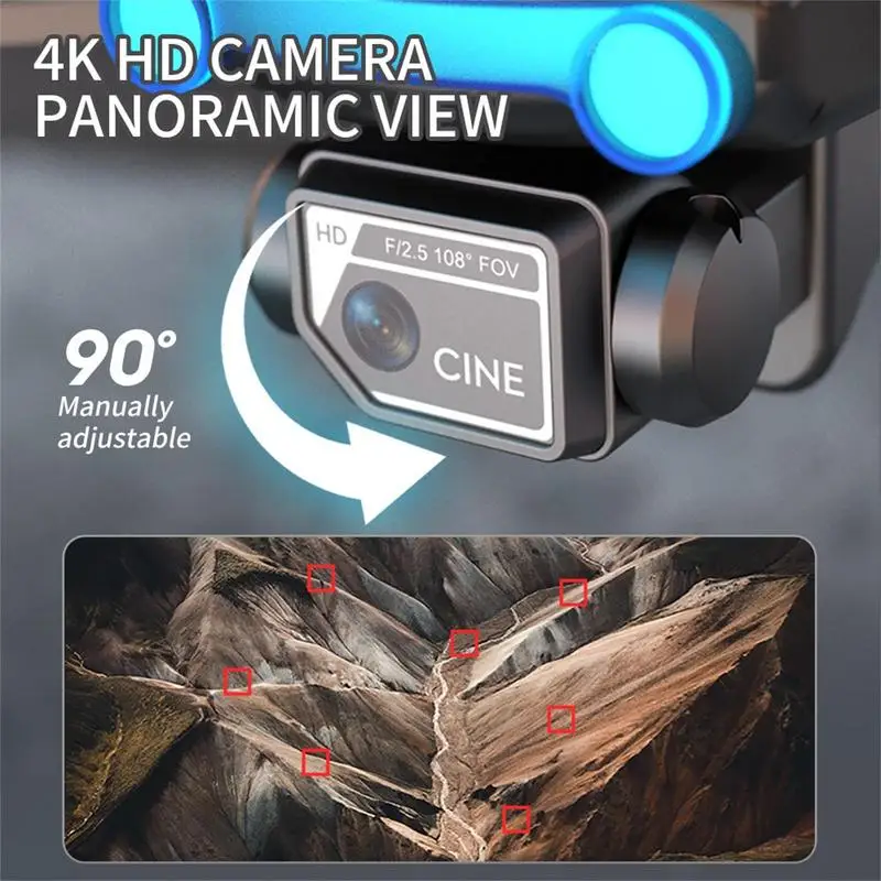 접이식 드론 성인용 카메라 4k 카메라 자동 복귀 360 지능형 장애물 회피 15, 드론 무인 항공기