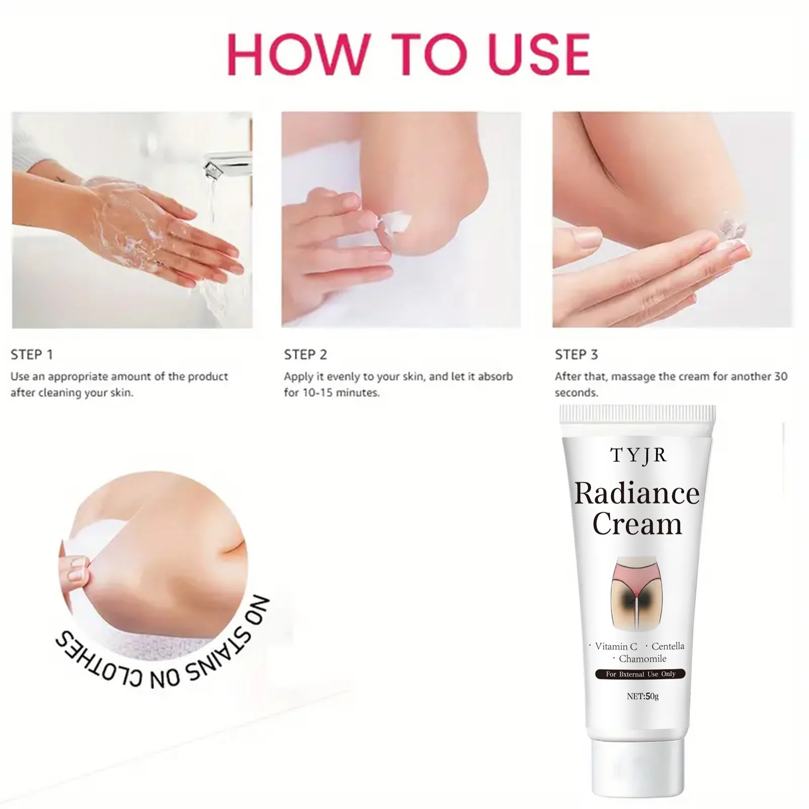 Snow White Cream Contains Niacinamide and Centella Asiatica, Whitening Lotion for Body and Private Parts, Underarm Rejuvenation 5