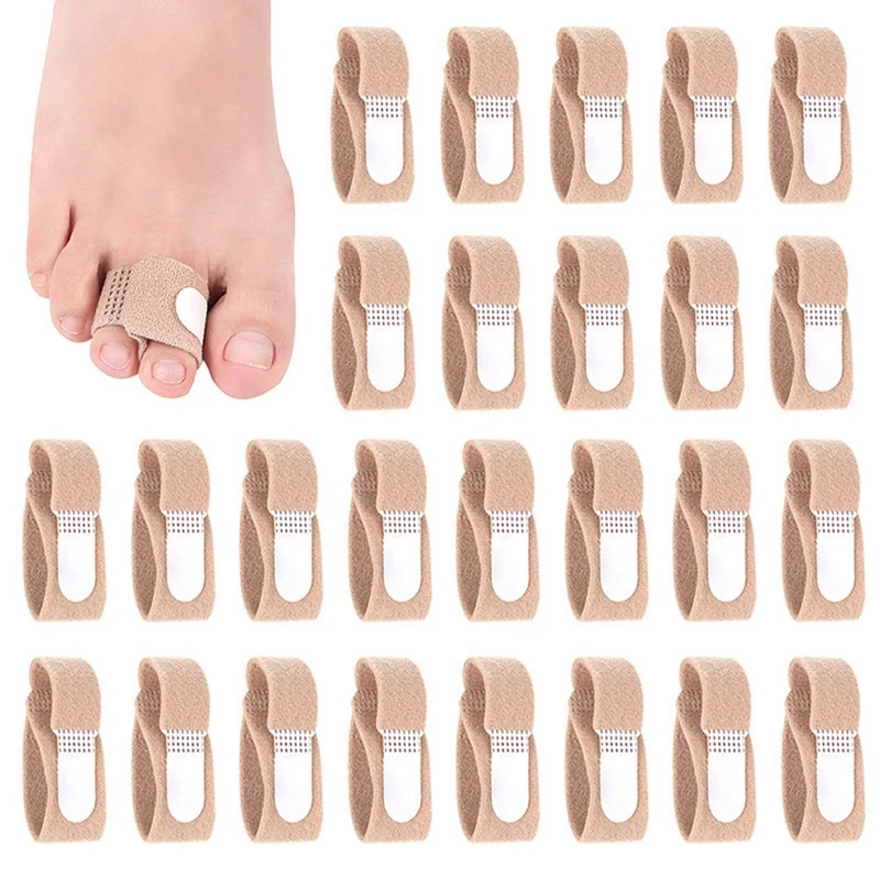 

Top Sale 30 Pcs Broken Toe Wraps Cushioned Bandages Hammer Toe Separator Splints Finger Straightener For Hammer Toes,Crooked Toe