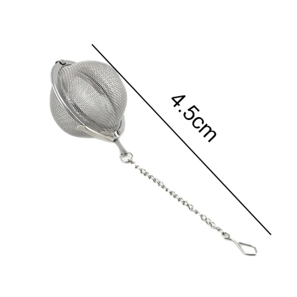 Tea Infuser 4.5cm Tea Maker Stainless Steel Infuser Strainer Mesh Tea Spoon Locking Spice Egg Shaped Ball Mesh Strainer