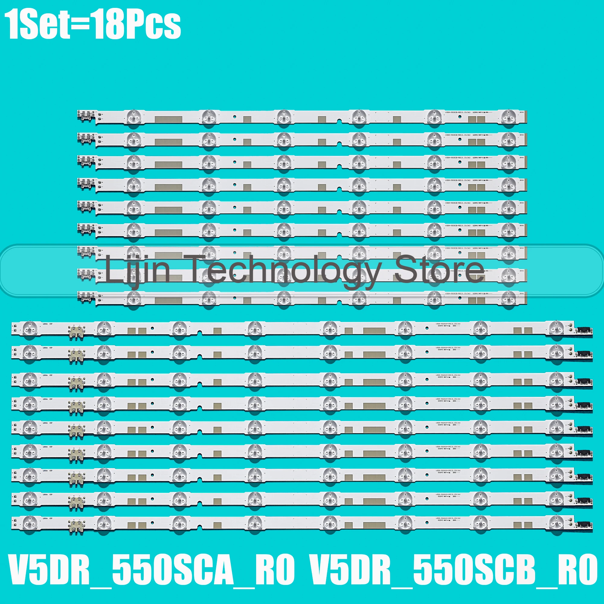 LED 백라이트 스트립, 삼성 UE55JU6800 UE55JU6850 UA55JS7200 UE55JU6870U V5DR ...