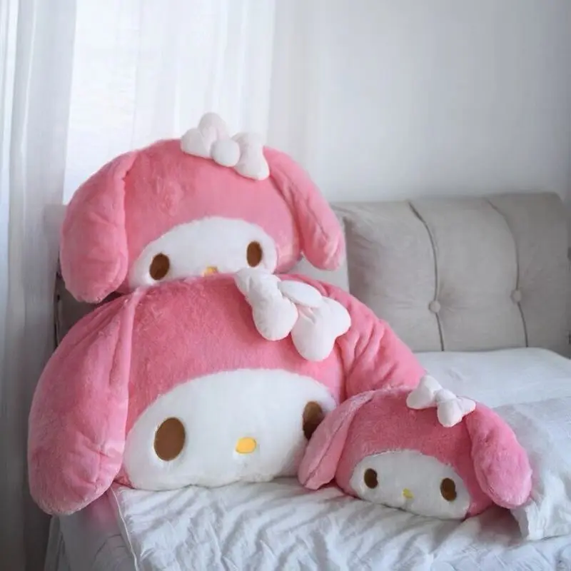 

Big Size Sanrio Soft My Melody Plush Toy Pillow Comfortable Back Cushion Lovely Japanese Style Plushies Sofa Decorative Pillow