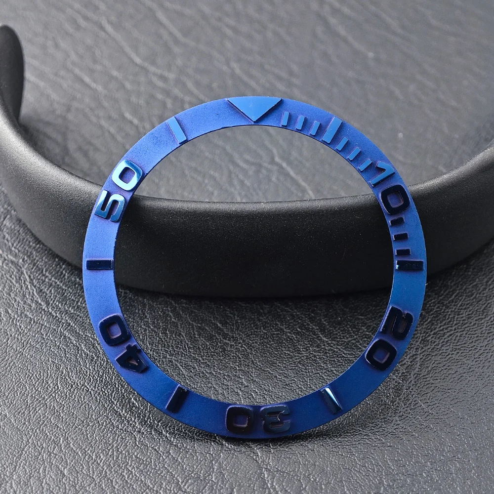 Men's Watch Replacement Bezel Insert with Tilted Ceramic and Carbon Fiber Texture