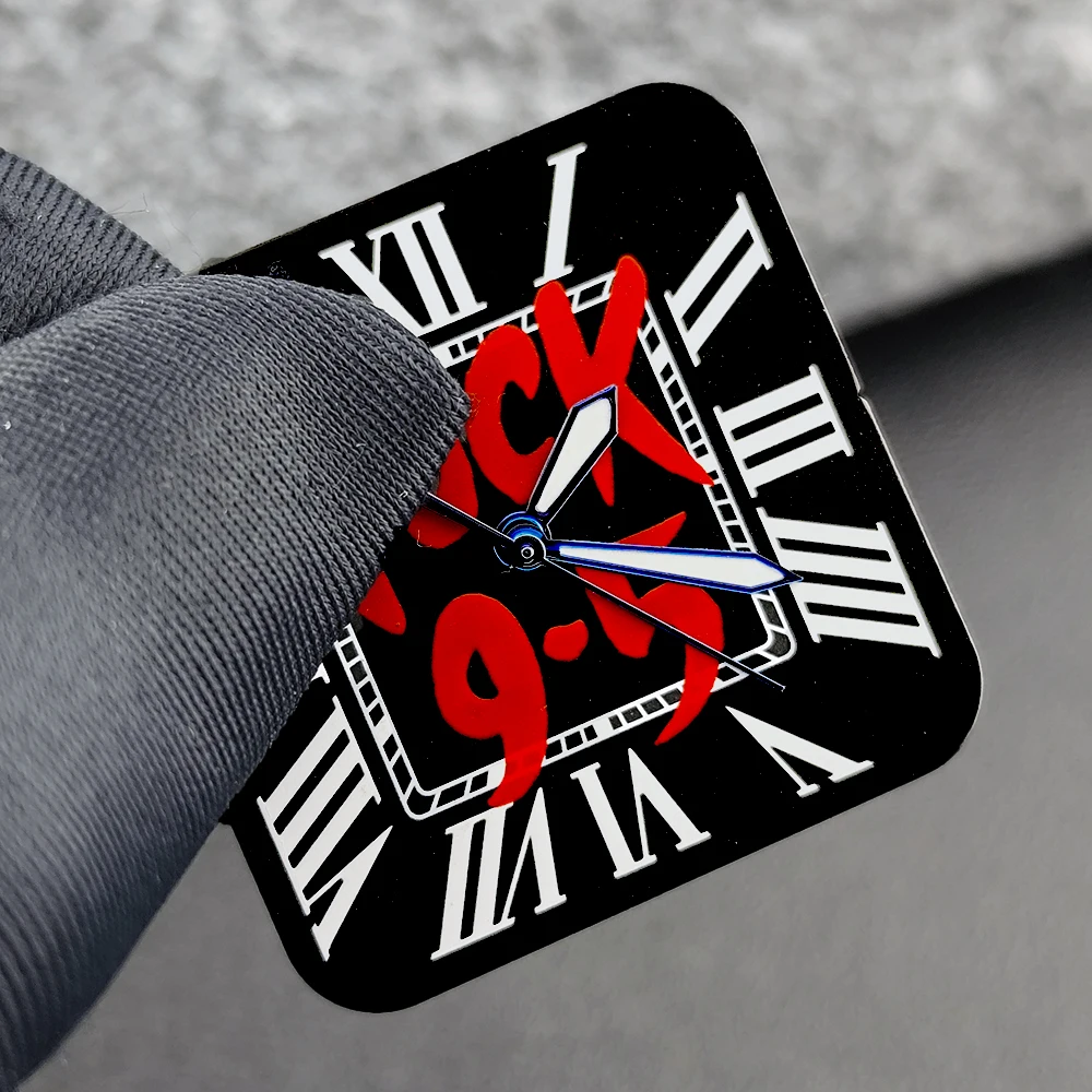 Square Dial 'Time is Money' Customized Watch Face for Premium Watch Accessories